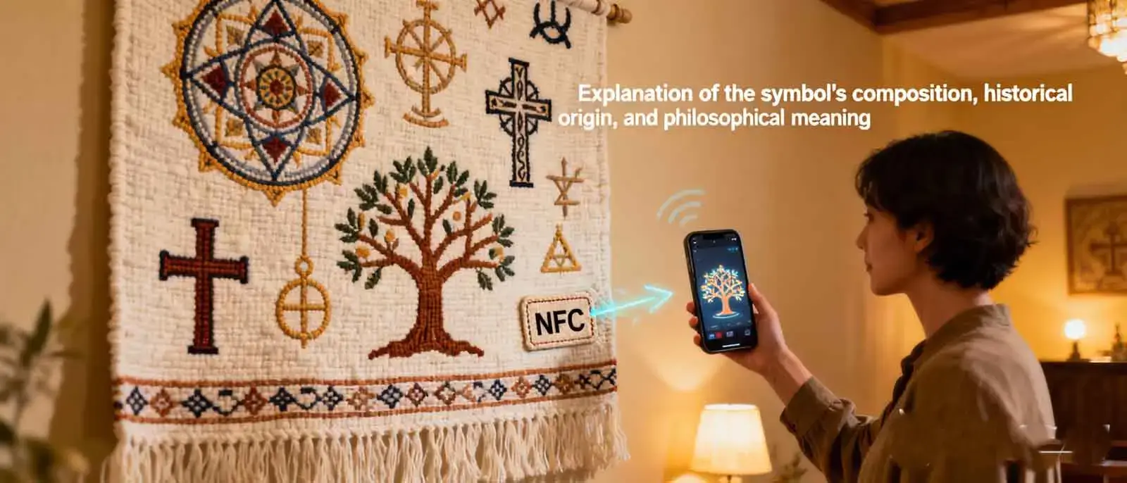 NFC Woven Narrative Infuses Digital Educational Life into Religious Symbol Weaving-MTOB RFID