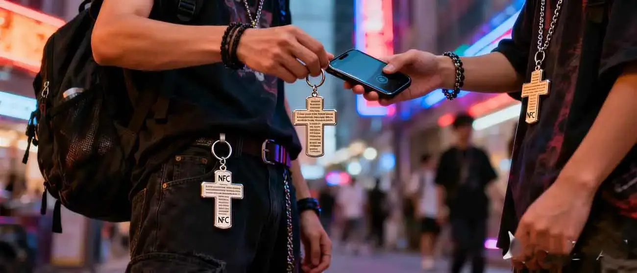 Youth NFC Verse Keychains for Custom Bible Verses and NFC Chip Writing-MTOB RFID