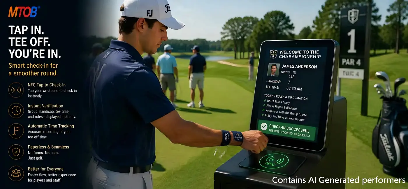 How Golf Courses Optimize Tournament Scoring With NFC Wristbands-MTOB RFID