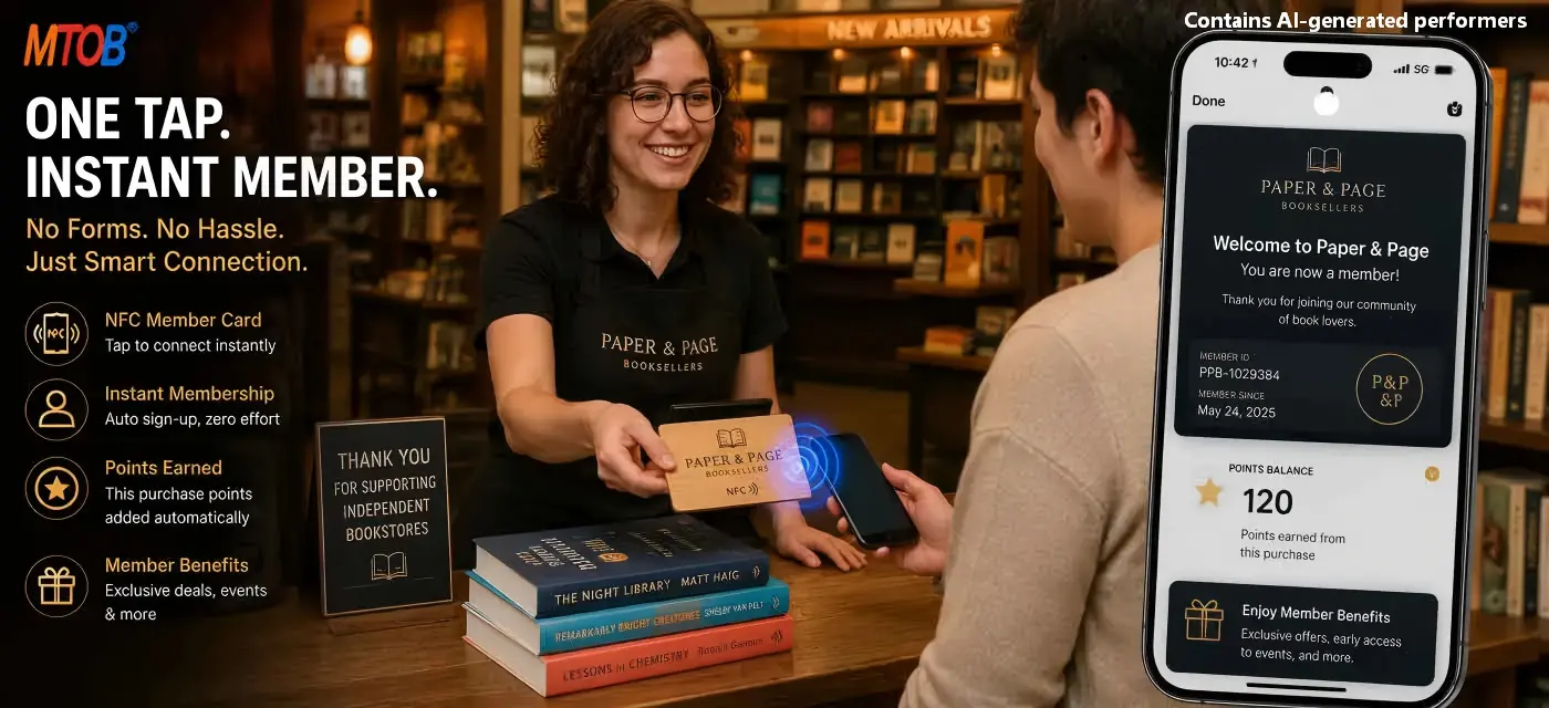 How to Improve Bookstore Member Retention With NFC Wooden cards-MTOB RFID