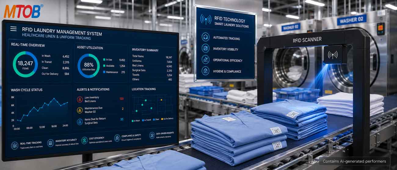 RFID Laundry Tags: 8 Ways Commercial Laundries Increase Efficiency-MTOB RFID