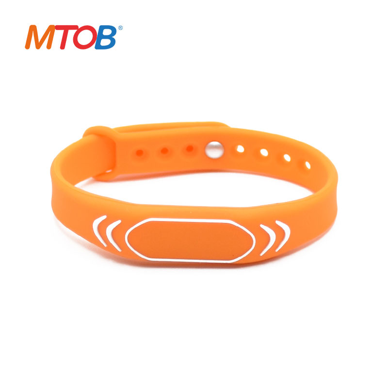 Color Customizable RFID Silicone Bracelets NFC Wristbandf MTB-SW003