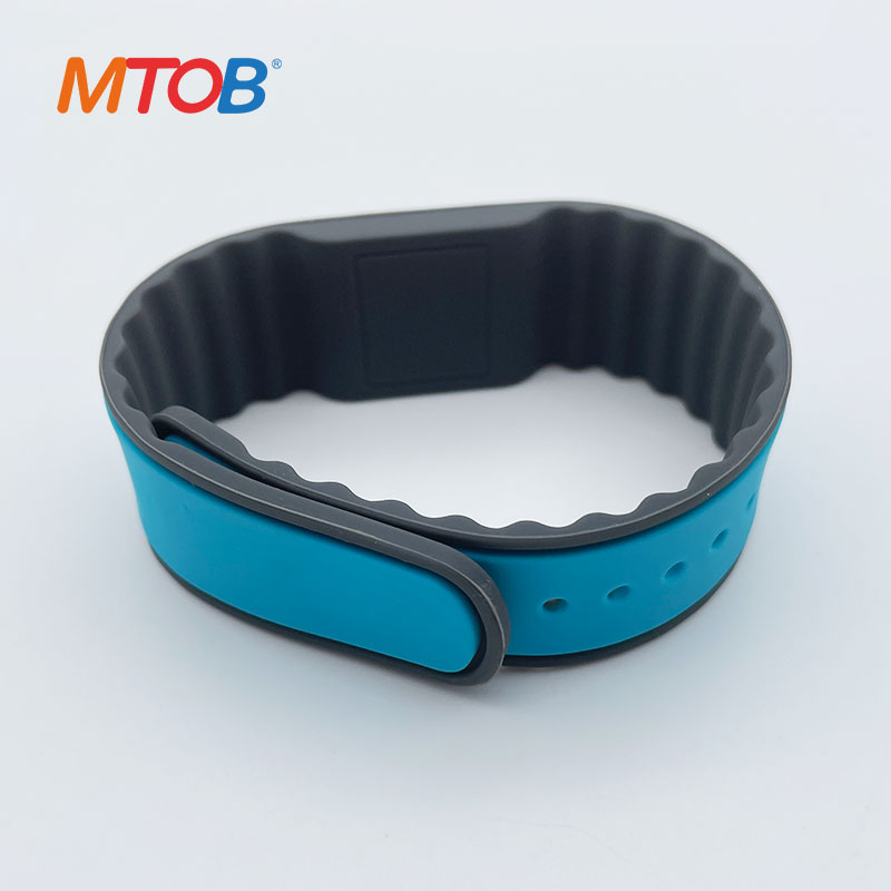 Custom RFID Access Control Wristbands Blue Bracelet MTB-SW002