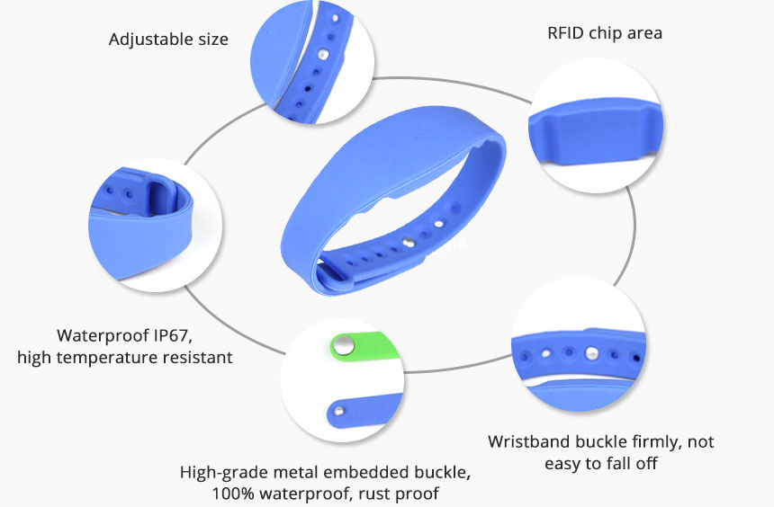 13.56MHz Silicone RFID Bracelet MIFARE Classic 1K/4K Wristbands-MTOB RFID