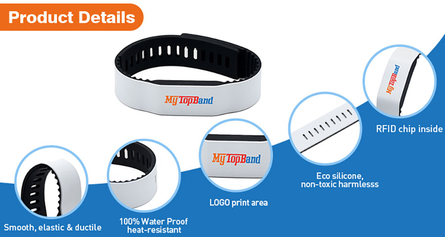 OEM/ODM NFC Silicone Wristband Adjustable RFID Bands for Events-MTOB RFID