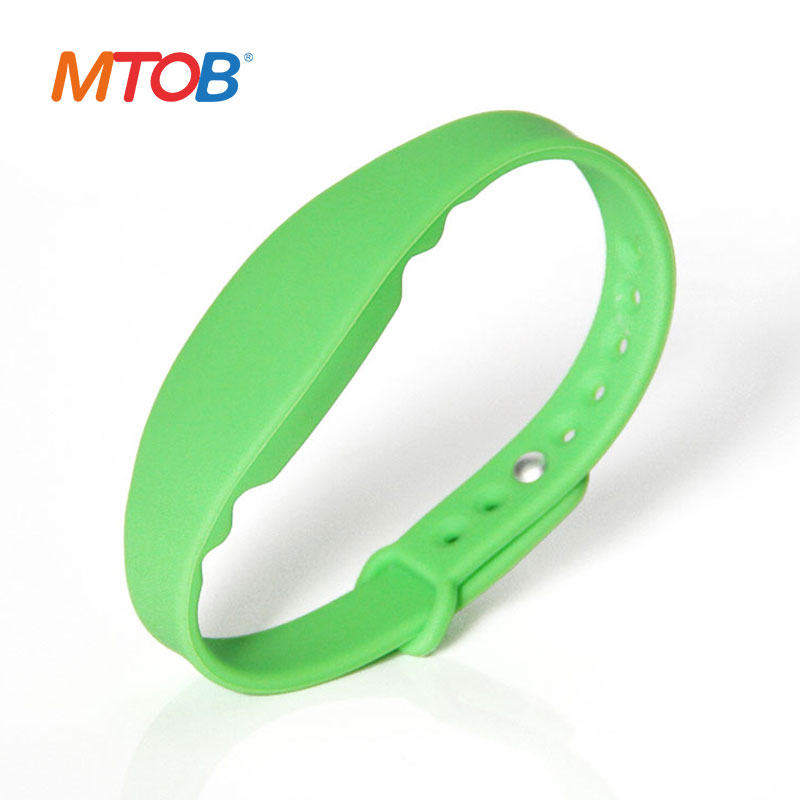 Green Silicone RFID Bracelet MIFARE Wristbands MTB-SW008