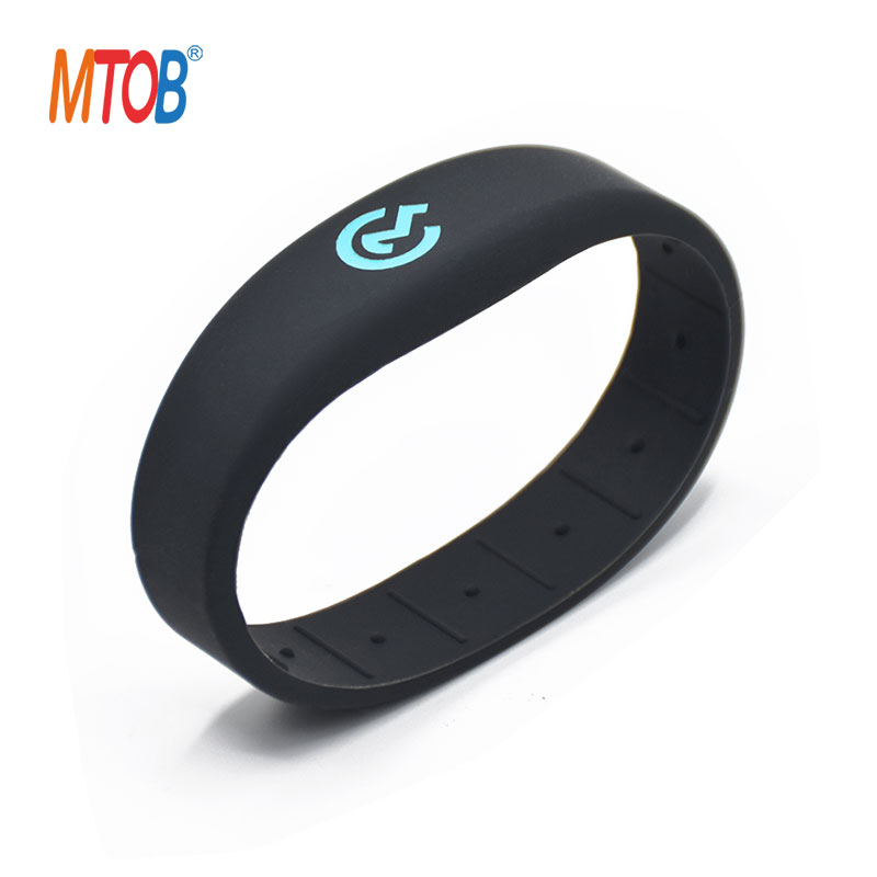 Laser coloring Logo RFID custom wristband MTB-SW001A