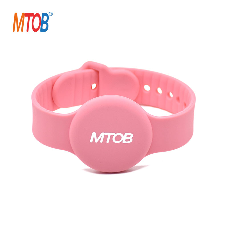 MTOB Pink Silicone RFID Access Control Wristbands