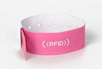 Customized Color PMS 232 C Silicone RFID Wristband-MTOB RFID
