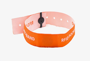 Fabric RFID Festival Wristbands with Soft Plastic Slider Tag-MTOB RFID
