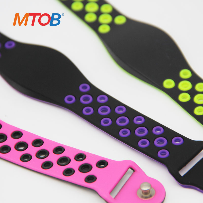 Passive RFID wristband Silicone Bracelet MTB-SW007A with Cutout holes