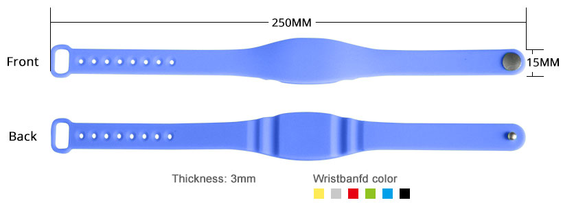 13.56MHz Silicone RFID Bracelet MIFARE Classic 1K/4K Wristbands-MTOB RFID