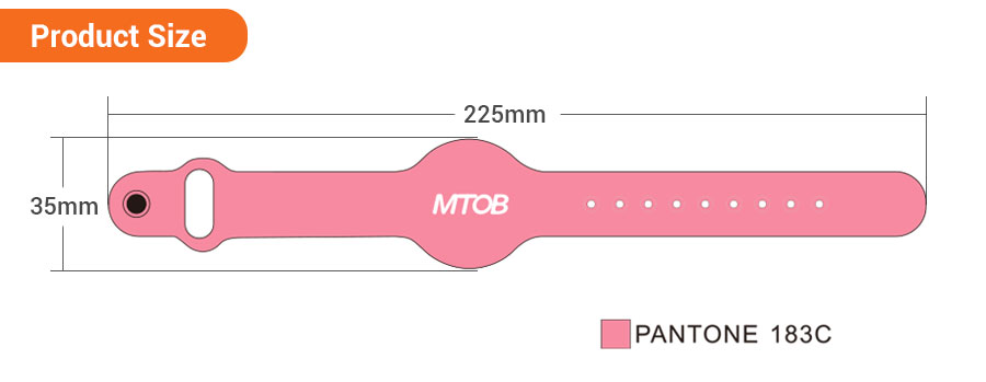 125KHz/13.56MHz Pink Silicone RFID Access Control Wristbands-MTOB RFID