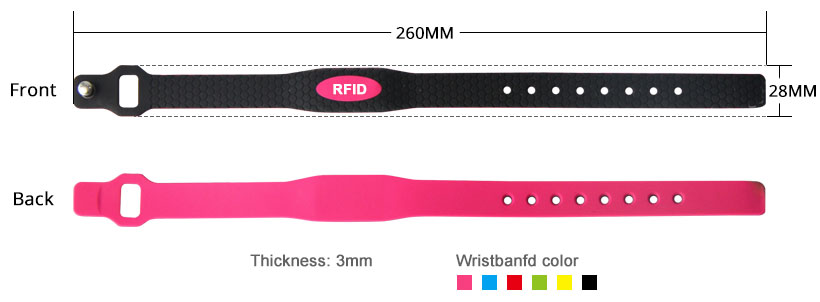 Programmable RFID Wristband HF 13.56MHz Silicone Bracelets-MTOB RFID