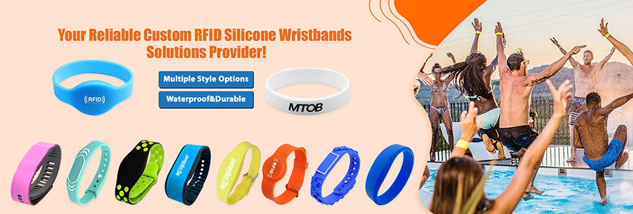 NTAG213/215 Silicone Bracelet NFC Programmable Wristbands-MTOB RFID