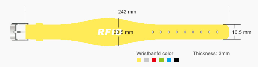 Eco-friendly Silicone MIFARE Wristbands UHF RFID Wristband-MTOB RFID