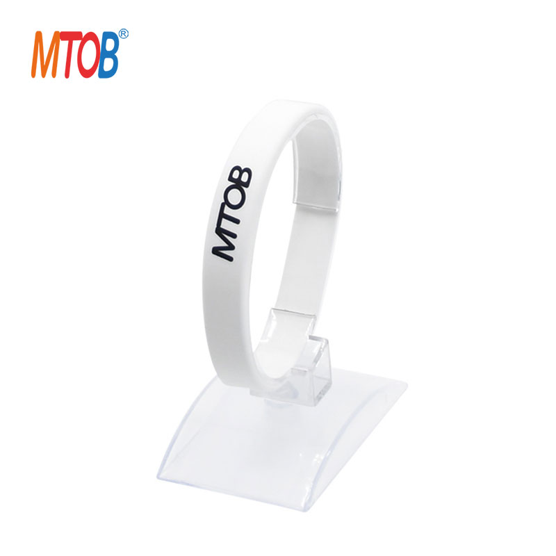 White Silicone RFID NFC Wristband MTB-SW018