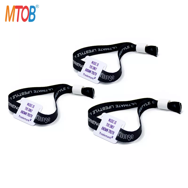 Fabric RFID Wristband Tag with Logo Printing