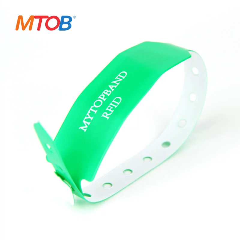 Customized Vinyl RFID Wristbands with Logo & QR code