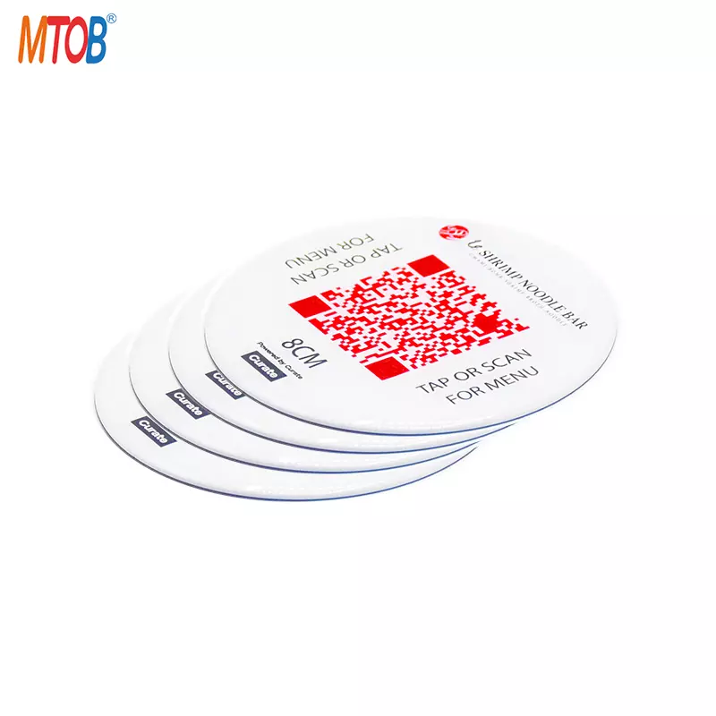 NFC Menu Tag with Logo & QR Code Printing