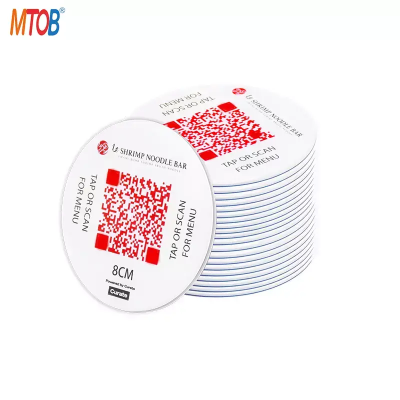 Round QR Code NFC Menu Tag