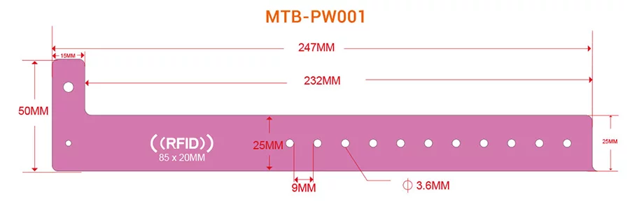 Soft RFID PVC Wtistband Disposable RFID Bracelets-MTOB RFID