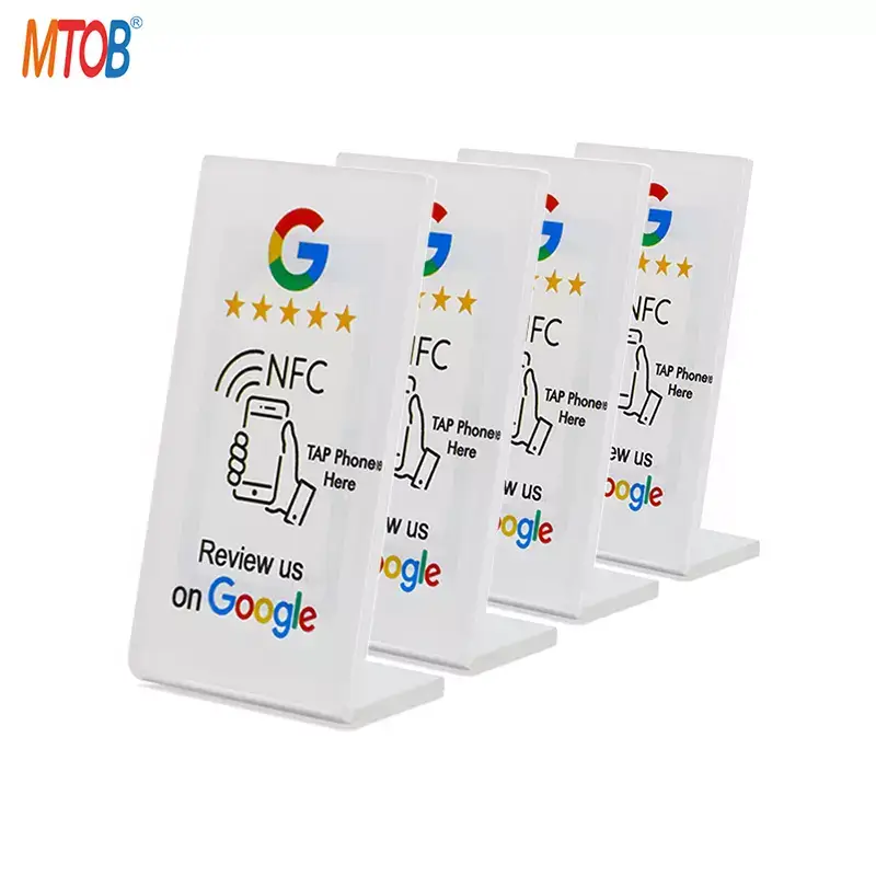 Acrylic Google Review NFC Stand Tags