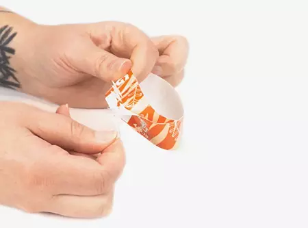 Full color paper band with tamper proof