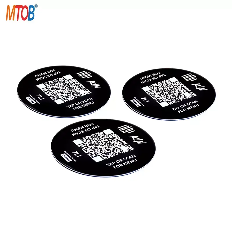 NTAG213 NFC Menu QR Code NFC Acrylic Tag