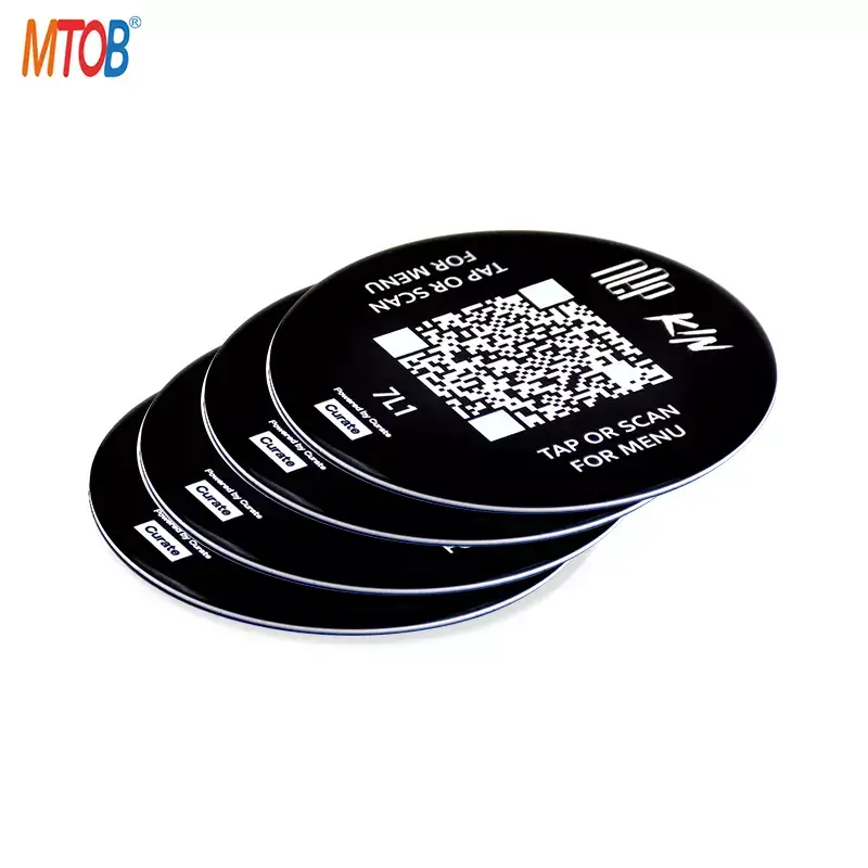 QR Code NFC Acrylic Tag NTAG213 Smart Restaurant Menu