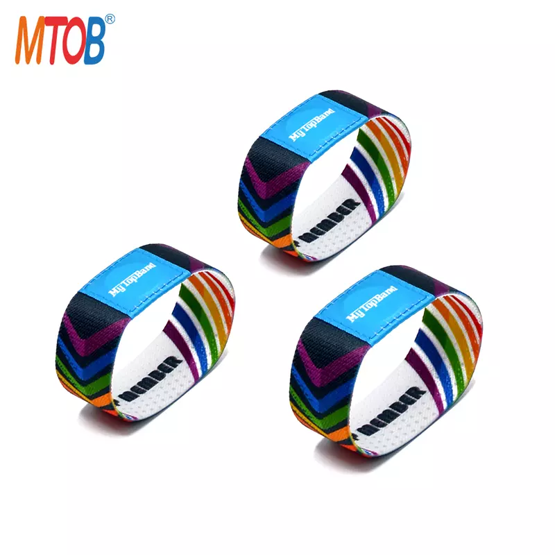 Elastic Woven RFID Wristband 13.56 MHz