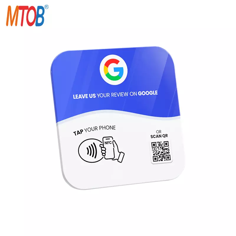 Porta Coni Gelato Popup Espositore Recensioni NFC - PVC Bianco 105x70mm Per Google, TripAdvisor, Trustpilot Nfc Tripadvisor Trustpilot