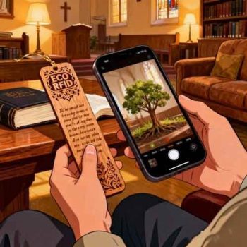ECO RFID Wooden Bible Bookmark Let Faith Walk with Sustainability